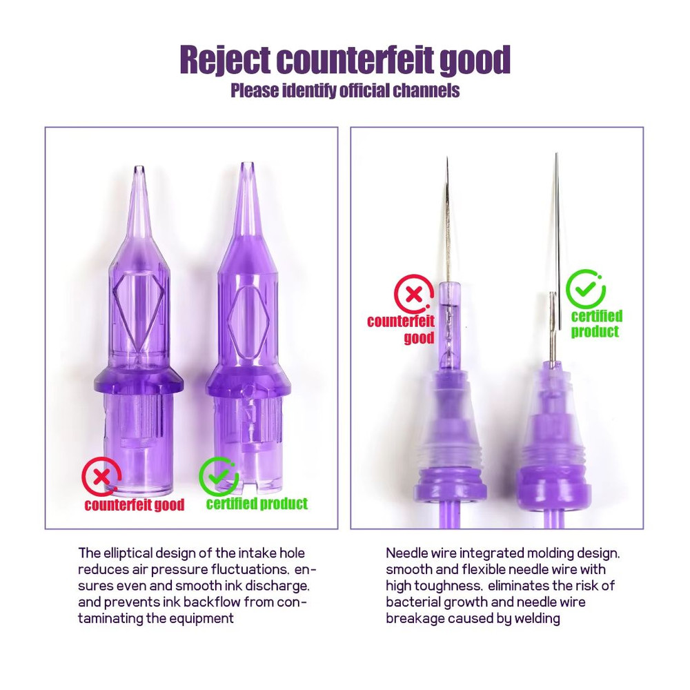 Mast Pro Disposable Tattoo Needle Cartridges  Box Of 20 Precision Round Liner Cartridges For Rotary 5