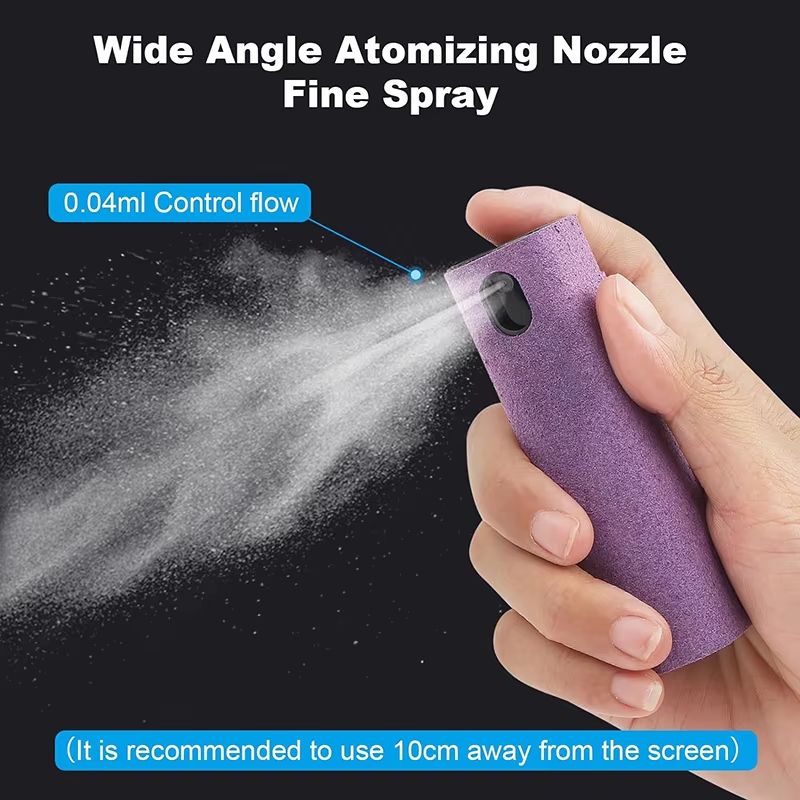 Mini Screen Cleaner Spray With Microfiber Cloth Portable Phone Tablet Cleaning Kit For IPhone IPa 2