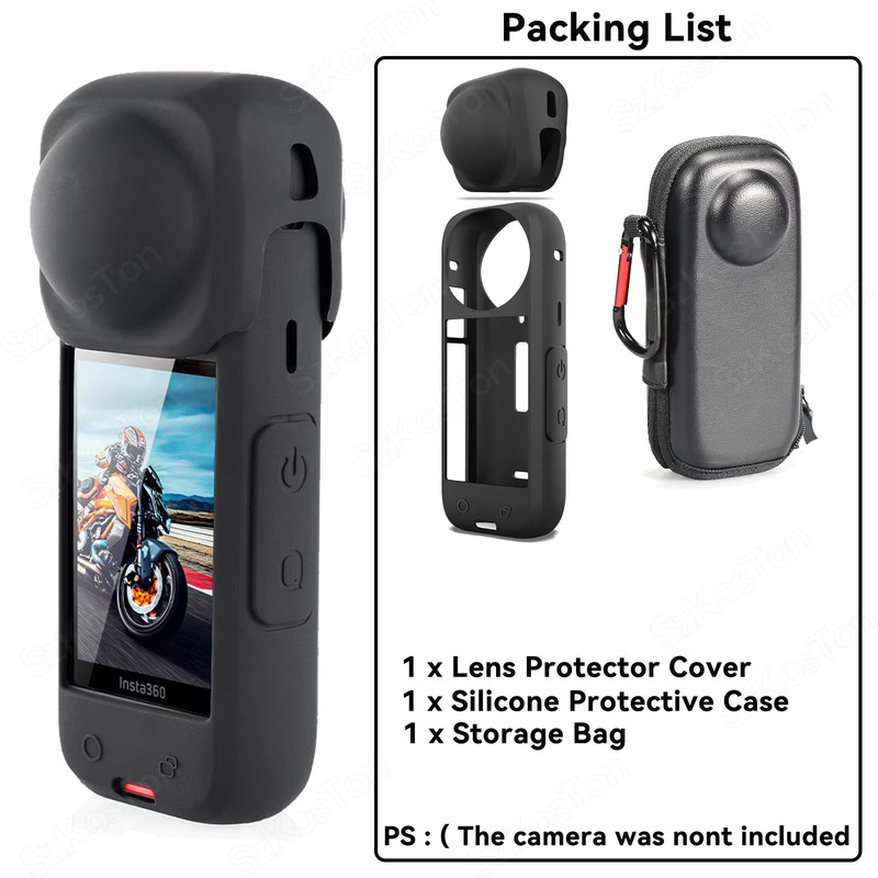 Lens Protection Kit For Insta360 X5X4  AntiScratch Lens Guards Screen Protector Film  Storage Bag 9
