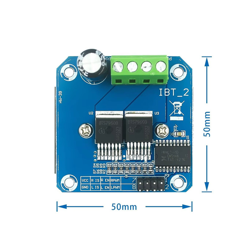 Double BTS7960 43A Dual HBridge Motor Driver Module  HighPower Controller For Robotics And Smart Ca 4