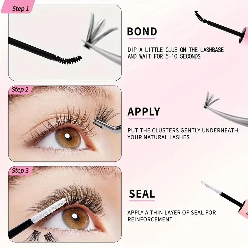 Lash Bond And Seal Kit 10ml Individual Lash Glue Seal With Remover And Tweezers For LongLasting L 5