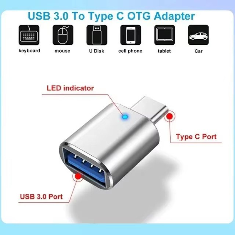 USBC To USBA OTG Adapter Fast Data Transfer Universal Connectivity 2
