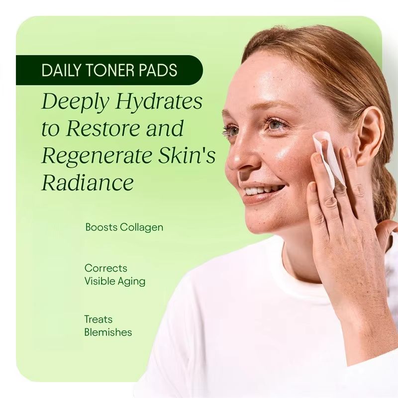AntiAging Toner Pads Dark Spot Wrinkle Minimizing With Snail Mucin Niacinamide 1