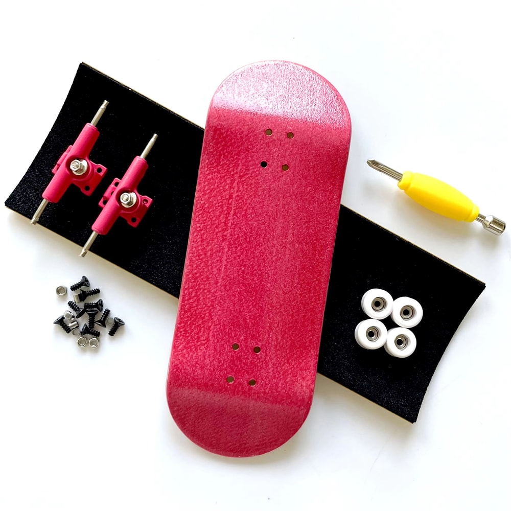 34mm Fingerboard Skateboard Set With Double Axle Trucks And Bearing Wheels 1