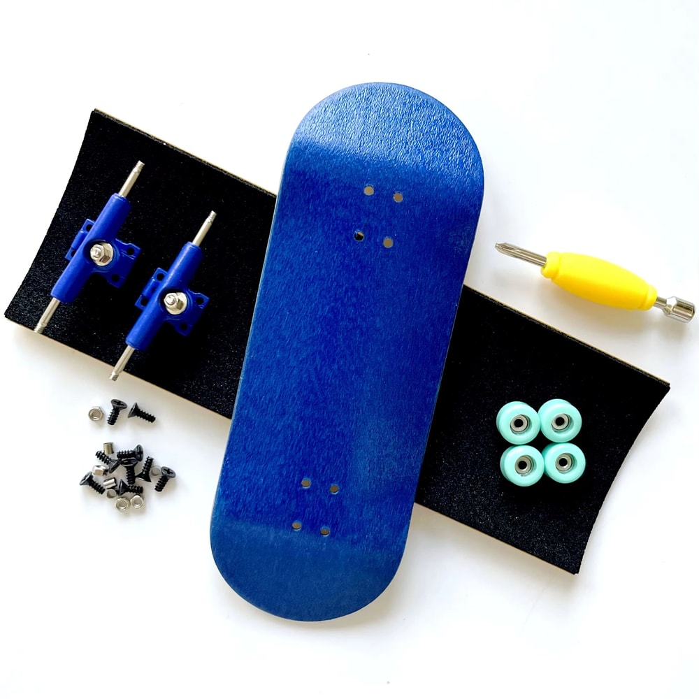34mm Fingerboard Skateboard Set With Double Axle Trucks And Bearing Wheels 2