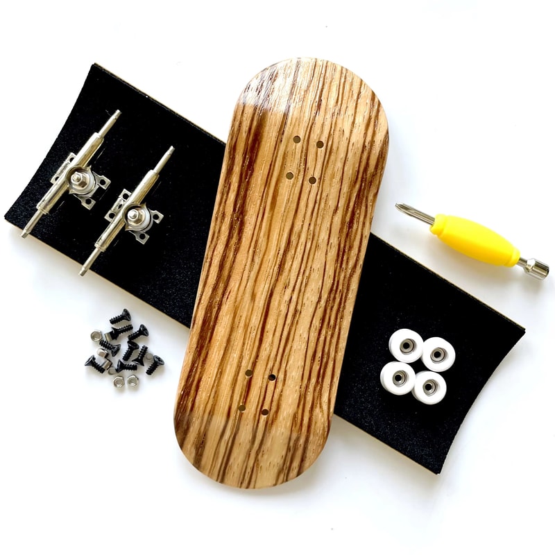 34mm Fingerboard Skateboard Set With Double Axle Trucks And Bearing Wheels 7