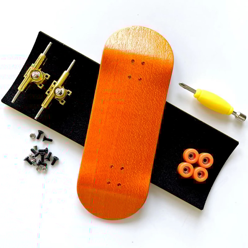 34mm Fingerboard Skateboard Set With Double Axle Trucks And Bearing Wheels 17