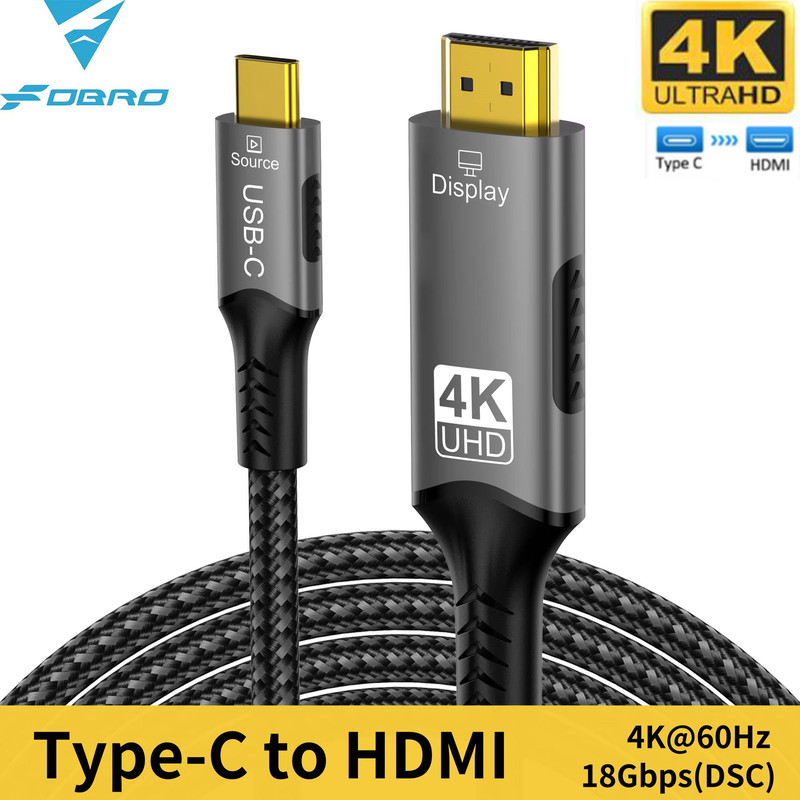 USBC To HDMI 8K Ultra HD Cable  TypeC To HDMI Adapter For MacBook IPad And HDTV Display 8