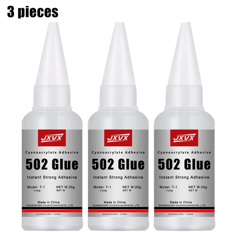 JXVX Super Bond 502 Instant Glue QuickDrying Super Glue For Leather Wood Metal Rubber 6
