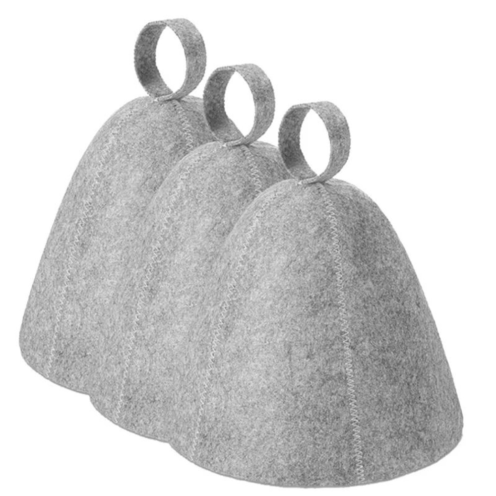 Premium Wool Felt AntiHeat Sauna Hat Thick QuickDry Shower Spa Cap For Hair Protection 0