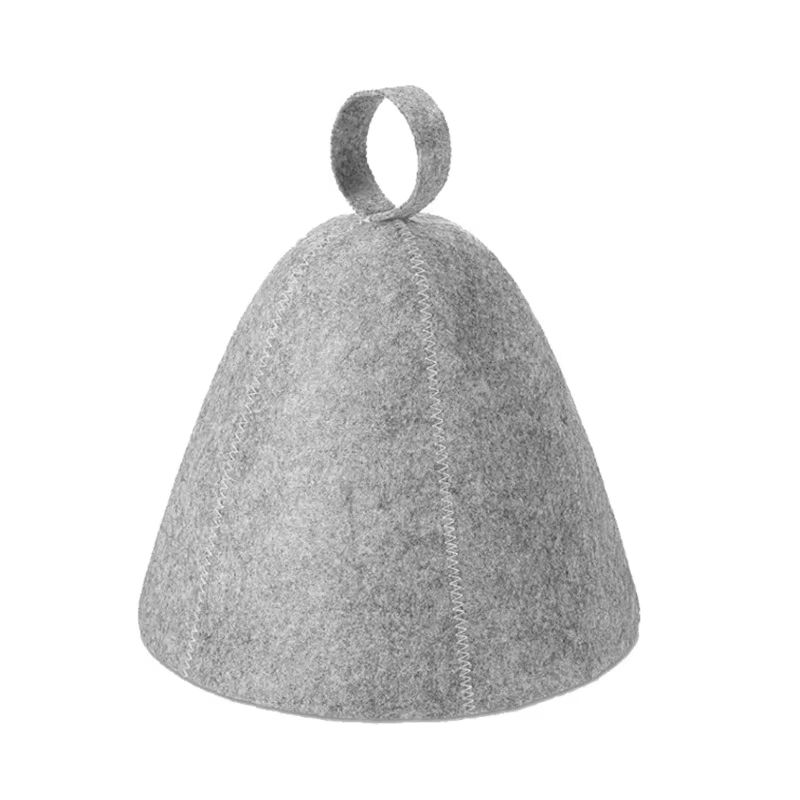 Premium Wool Felt AntiHeat Sauna Hat Thick QuickDry Shower Spa Cap For Hair Protection 6
