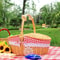 Simple Wicker Picnic And Storage Basket With Lid Cute Handwoven Carry Basket For Home Food And Fru 7