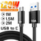 120W TypeC Fast Charging Cable 10A HighSpeed USB Data Cord For Samsung Huawei OnePlus More 0