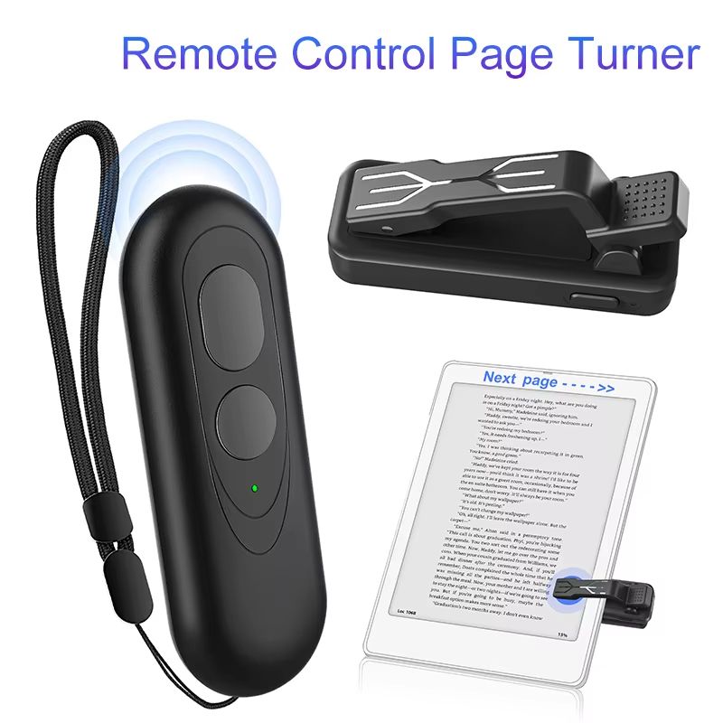 RF Remote Control Page Turner And Camera Shutter For IPhone IPad Android Kindle Kobo EReaders 0