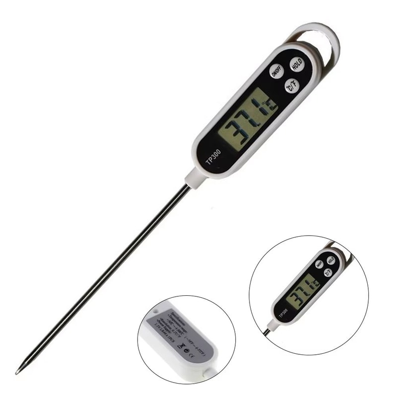 Stainless Steel Digital Kitchen Thermometer For Cooking Barbecue And Liquids 2