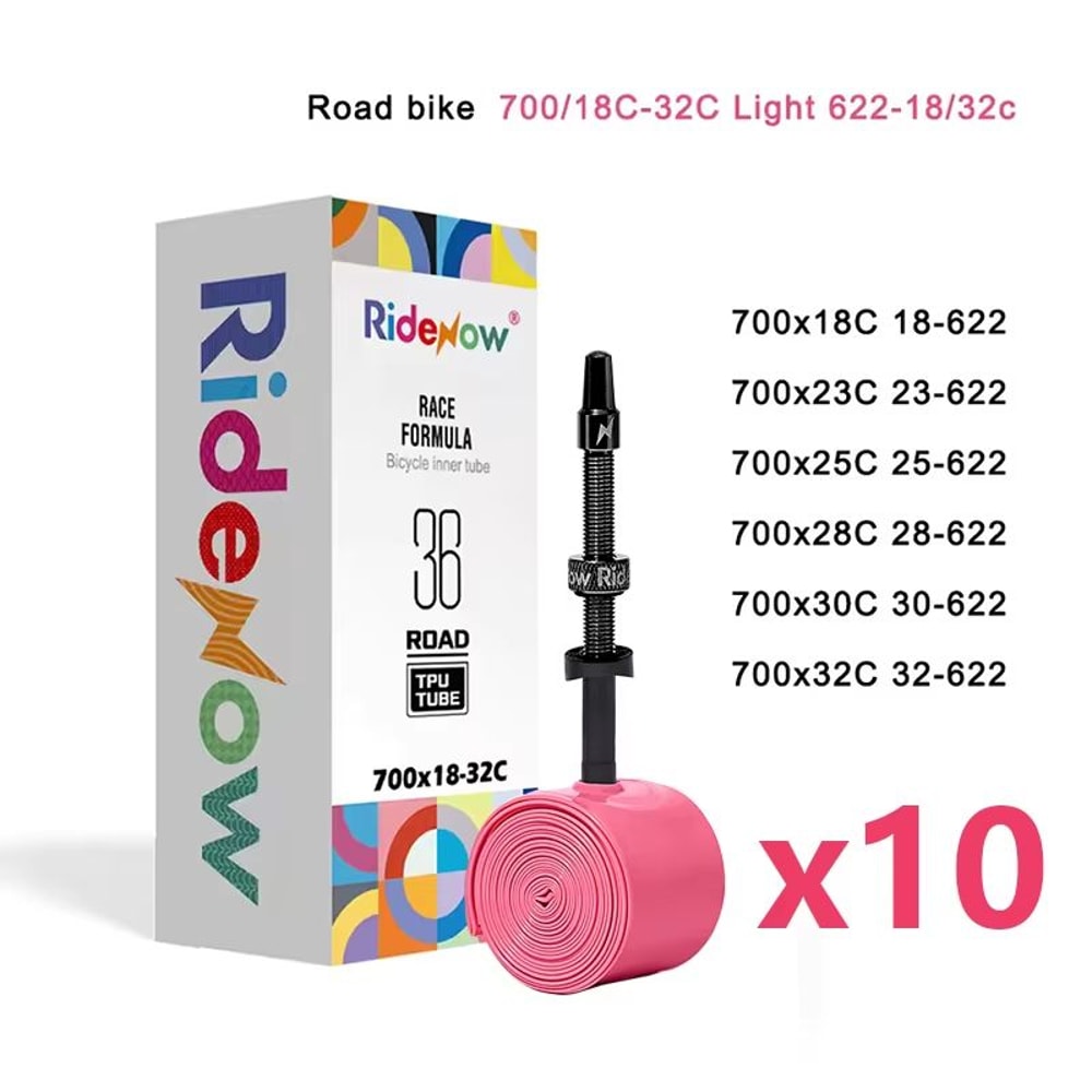 Ridenow 700c Road Bike TPU Inner Tube With Upgraded Metal Nozzle And Removable Valve Core 11
