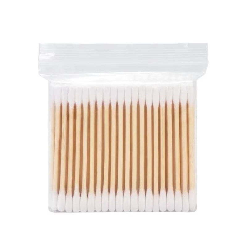 Wholesale Wooden Cotton Swabs DoubleTipped Hypoallergenic Cotton Buds 7