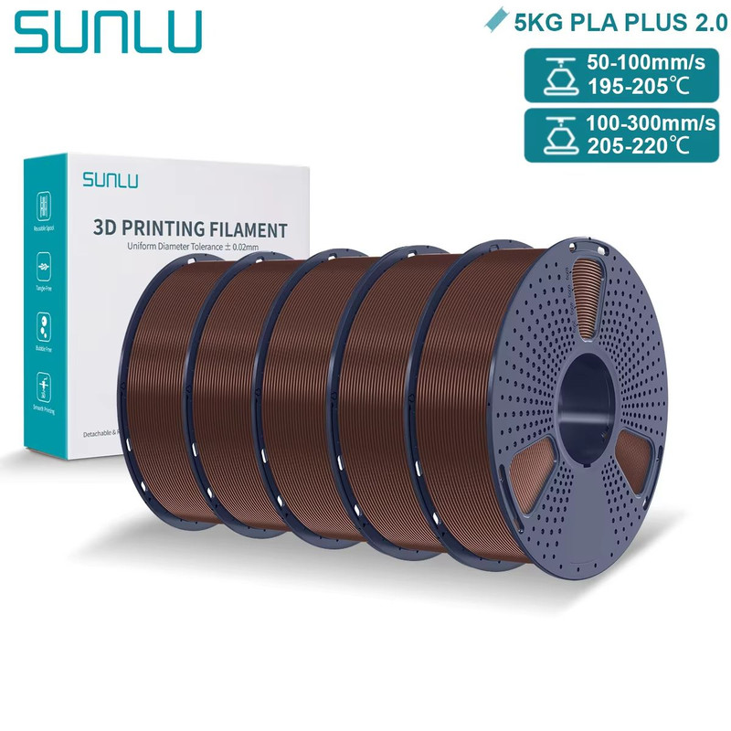 SUNLU PLA 3D Printing Filament  5KG Colorful FDM Filament Spool 175mm Upgrade 16