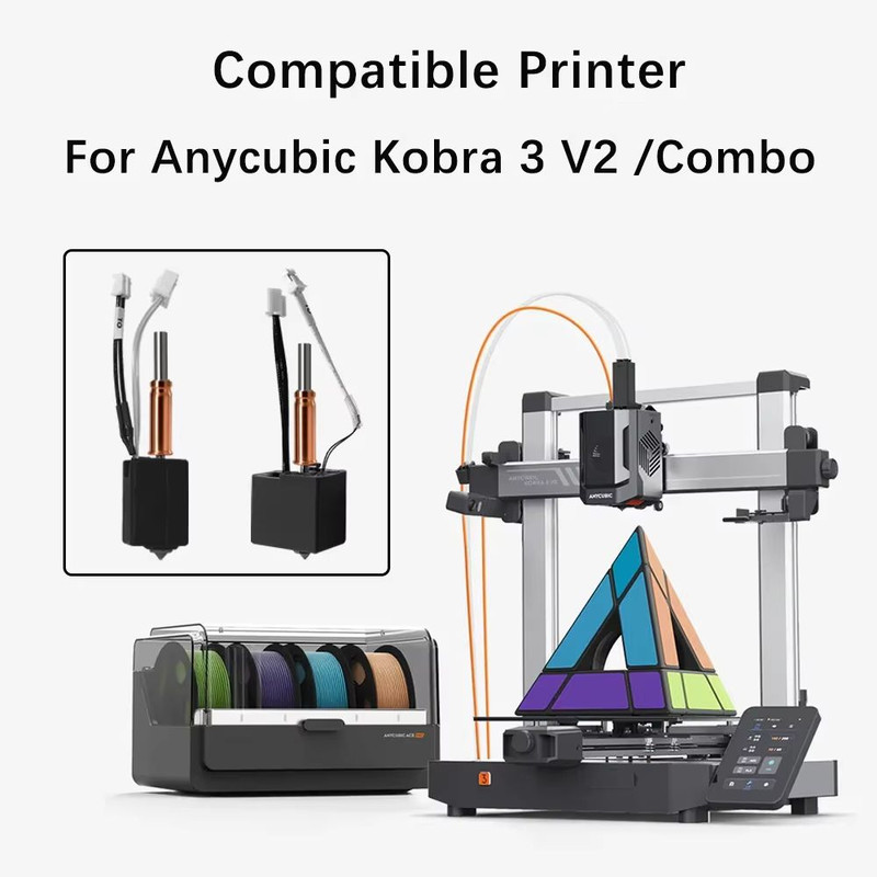 Anycubic Kobra 3 V2 Ceramic Hotend Upgrade  Standard Nozzle Print Head Accessory 5
