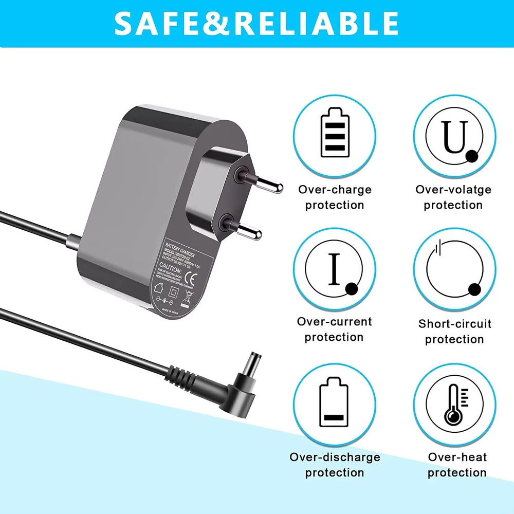 3045V EU Plug Power Adapter For Dyson V10 V11 V12 V15 SV12 SV16 SV20 Vacuum Cleaner Charger 3