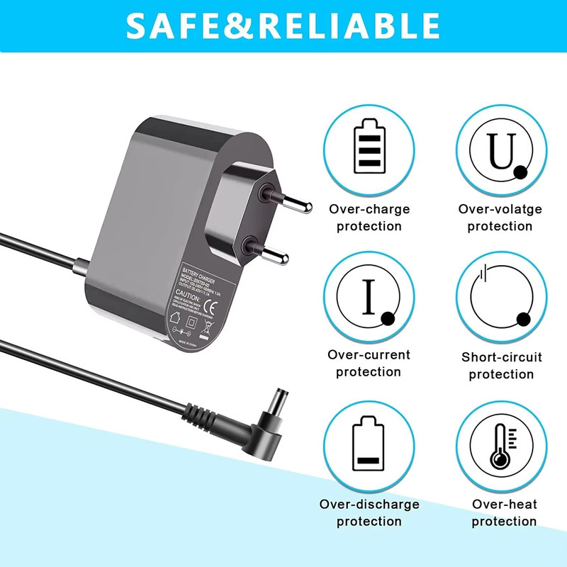 3045V EU Plug Power Adapter For Dyson V10 V11 V12 V15 SV12 SV16 SV20 Vacuum Cleaner Charger 3