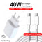 PD 40W Fast Charger For IPhone 141312111516 Pro Max USBC Fast Charging Cable 7