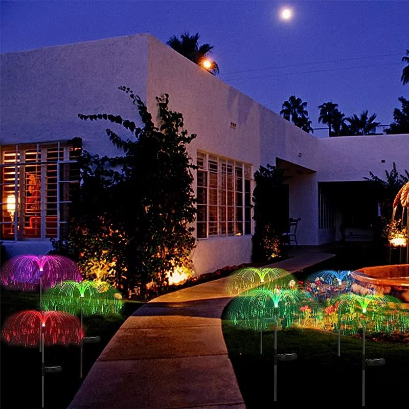 Solar Jellyfish Garden Lights ColorChanging Outdoor Decorative Landscape Lamps 6