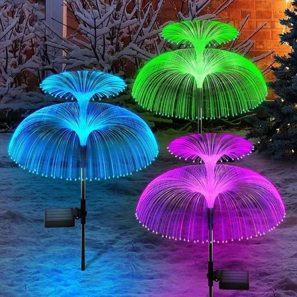 Solar Jellyfish Garden Lights ColorChanging Outdoor Decorative Landscape Lamps 7
