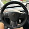 HandSewn Microfiber Leather Steering Wheel Cover For Tesla Model 3 Model Y NonSlip Breathable Int 0