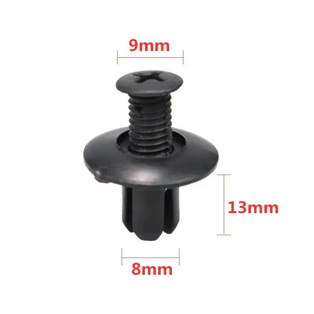 Universal 8mm Plastic Car Rivet Fasteners Durable Fender Bumper Clips For Toyota Kia Nissan And Y 3