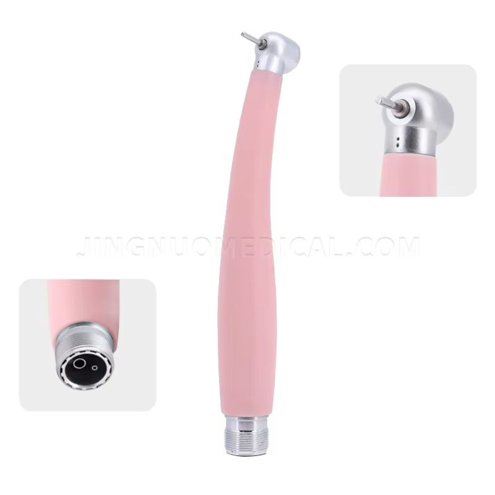 Pink Precision Dental Handpiece HighSpeed Ceramic Bearing Tool With LED Light And Water Spray 6