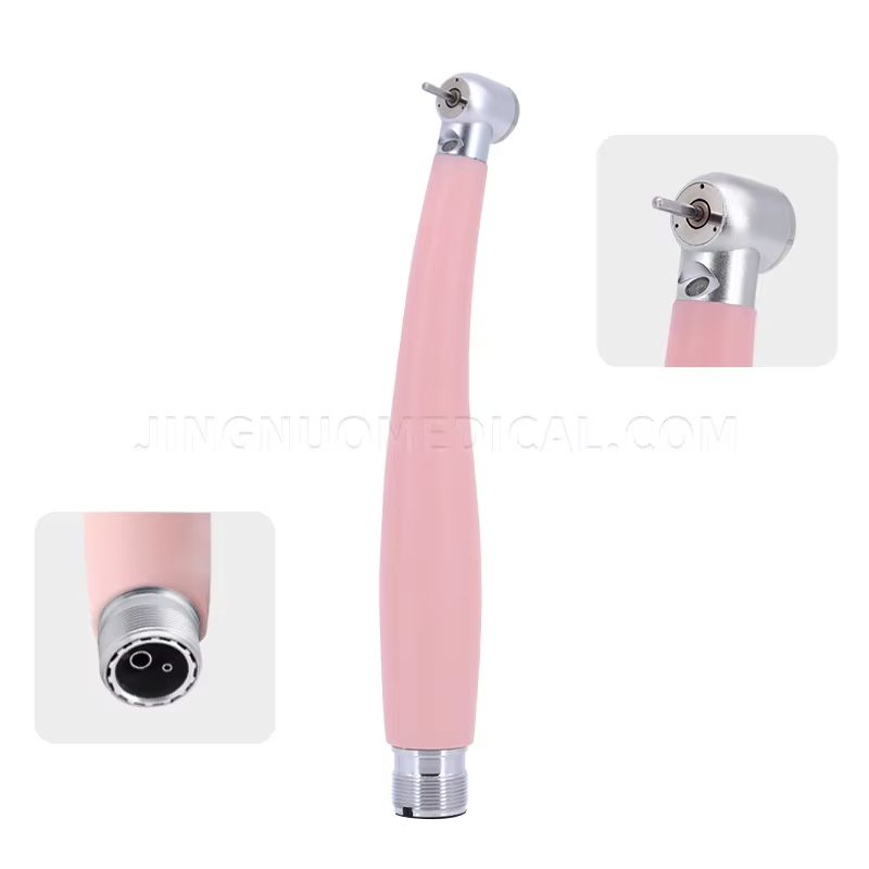 Pink Precision Dental Handpiece HighSpeed Ceramic Bearing Tool With LED Light And Water Spray 7