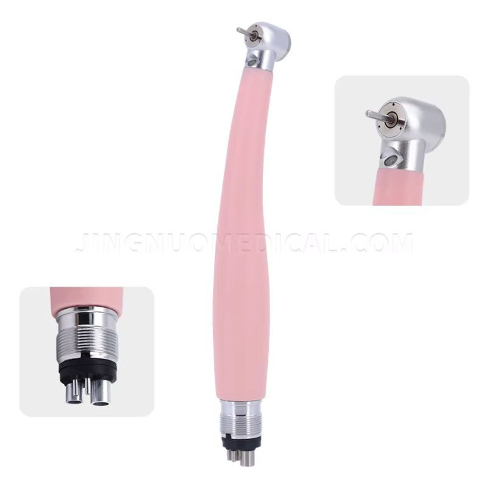 Pink Precision Dental Handpiece HighSpeed Ceramic Bearing Tool With LED Light And Water Spray 8