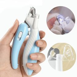 professional led pet nail clippers – illuminated grooming scissors for dogs, cats & small animals