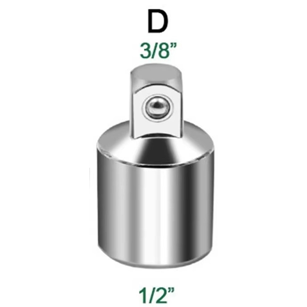 CRV Chrome Vanadium Steel Socket Adapter Set 12 To 38 To 14 Ratchet Wrench Converter 9