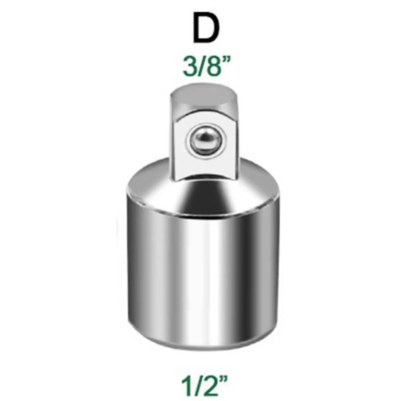 CRV Chrome Vanadium Steel Socket Adapter Set 12 To 38 To 14 Ratchet Wrench Converter 9