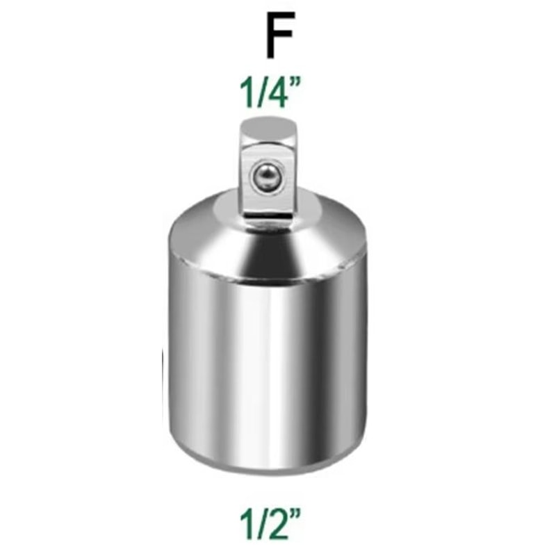 CRV Chrome Vanadium Steel Socket Adapter Set 12 To 38 To 14 Ratchet Wrench Converter 11