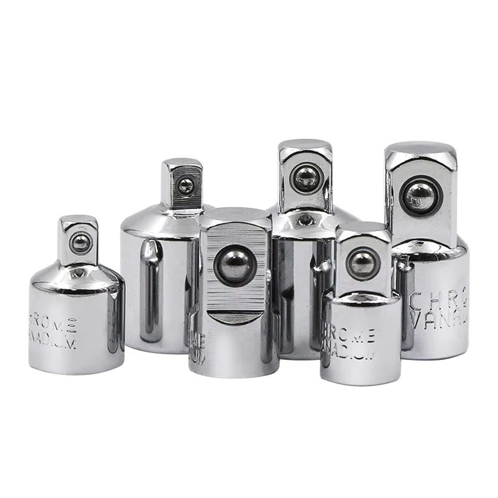 CRV Chrome Vanadium Steel Socket Adapter Set 12 To 38 To 14 Ratchet Wrench Converter 4