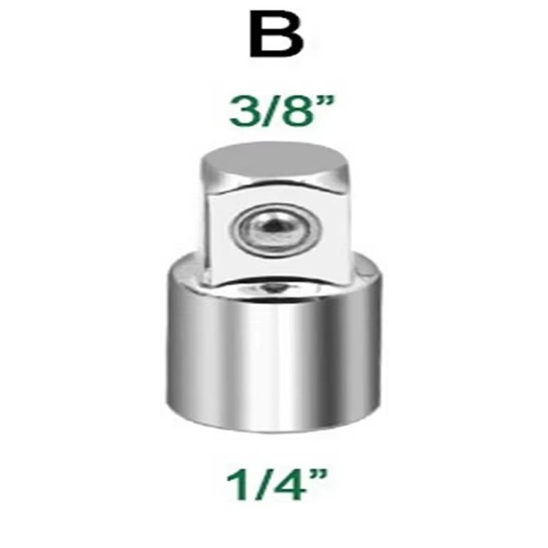 CRV Chrome Vanadium Steel Socket Adapter Set 12 To 38 To 14 Ratchet Wrench Converter 6