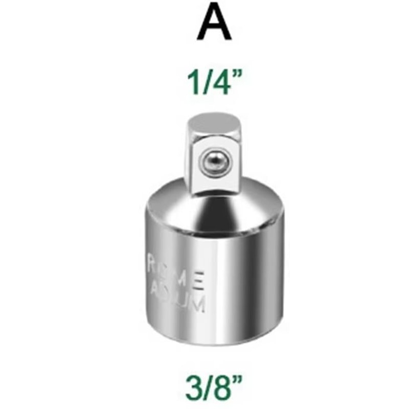 CRV Chrome Vanadium Steel Socket Adapter Set 12 To 38 To 14 Ratchet Wrench Converter 7