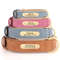 Custom Engraved PU Leather Dog Collar With Personalized ID Nameplate 1