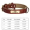 Custom Engraved PU Leather Dog Collar With Personalized ID Nameplate 8