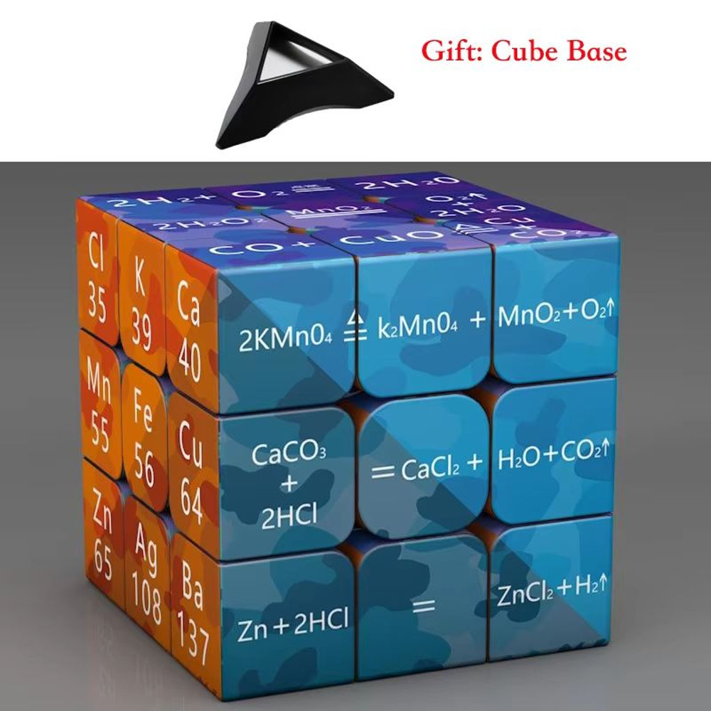 3x3x3 Educational Magic Puzzle Cube  STEM Math  Chemistry Learning Toy For Kids With Display Base 11