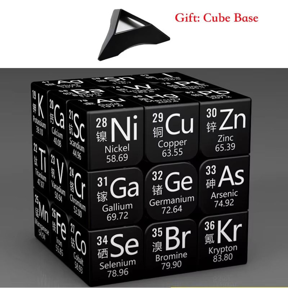 3x3x3 Educational Magic Puzzle Cube  STEM Math  Chemistry Learning Toy For Kids With Display Base 13
