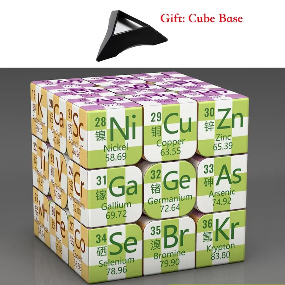 3x3x3 Educational Magic Puzzle Cube  STEM Math  Chemistry Learning Toy For Kids With Display Base 14