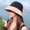 Summer Womens UV Protection Bucket Hat Foldable Wide Brim Sun Hat With Ponytail Hole For Outdoor A 1
