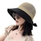 Summer Womens UV Protection Bucket Hat Foldable Wide Brim Sun Hat With Ponytail Hole For Outdoor A 7