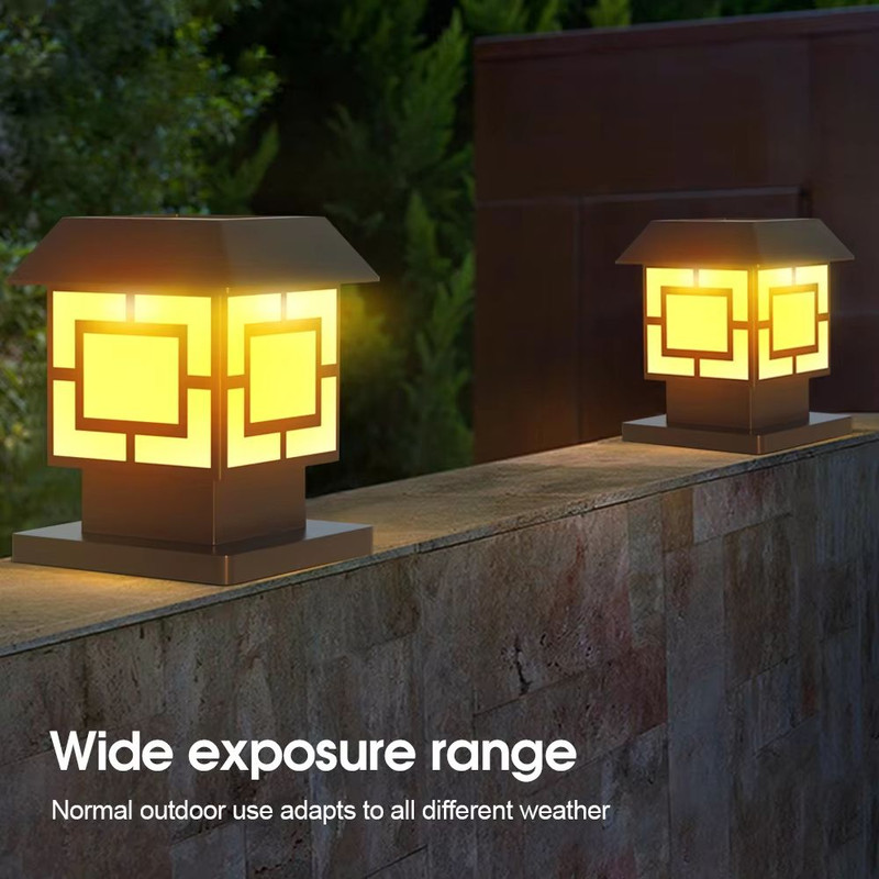 SolarGlow Outdoor Post Lights  Solar Powered Fence Cap Lights With Dual Color Modes  High Brightnes 5