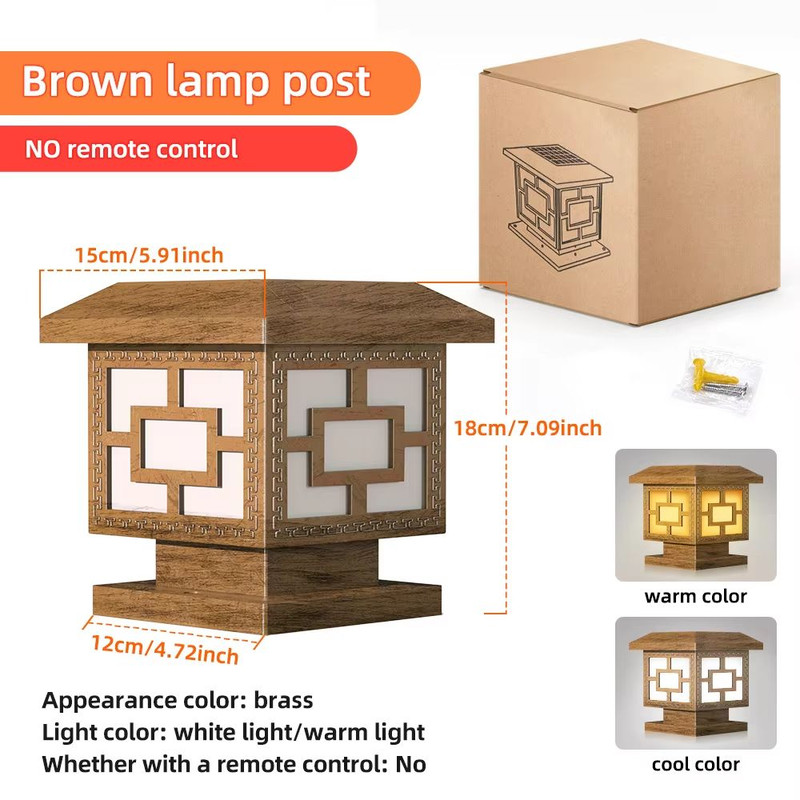 SolarGlow Outdoor Post Lights  Solar Powered Fence Cap Lights With Dual Color Modes  High Brightnes 6