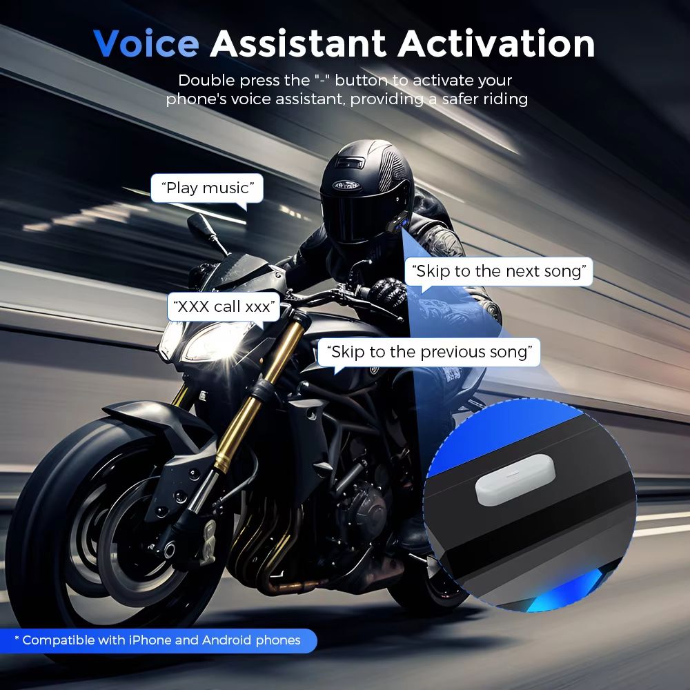 GEARELEC X11 Bluetooth Motorcycle Helmet Headset Waterproof NoiseCancelling TriColor Light 300m I 3